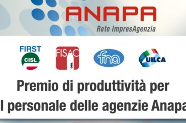 Premio di produttività per il personale delle agenzie ANAPA