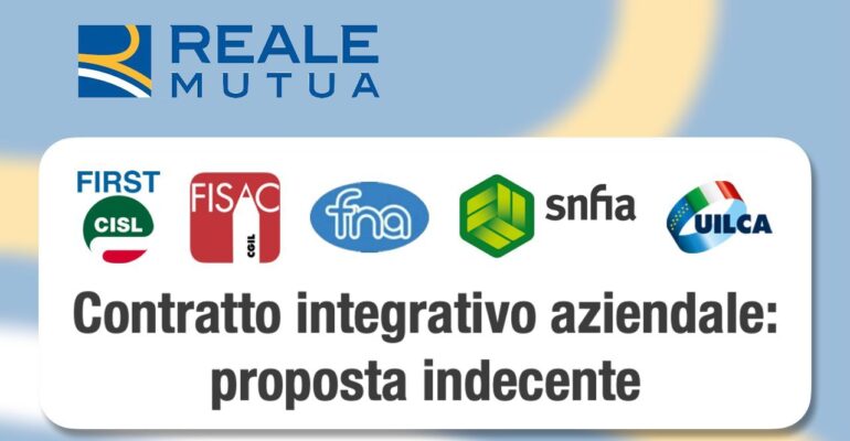 Reale Mutua, incontro negativo per il rinnovo del contratto integrativo aziendale