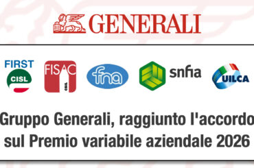 Gruppo Generali, raggiunto l’accordo sul Premio variabile 2026