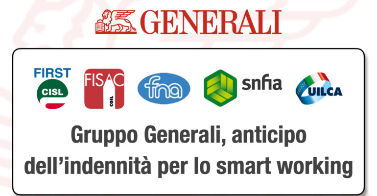 Gruppo Generali, anticipo dell’indennità per lo smart working