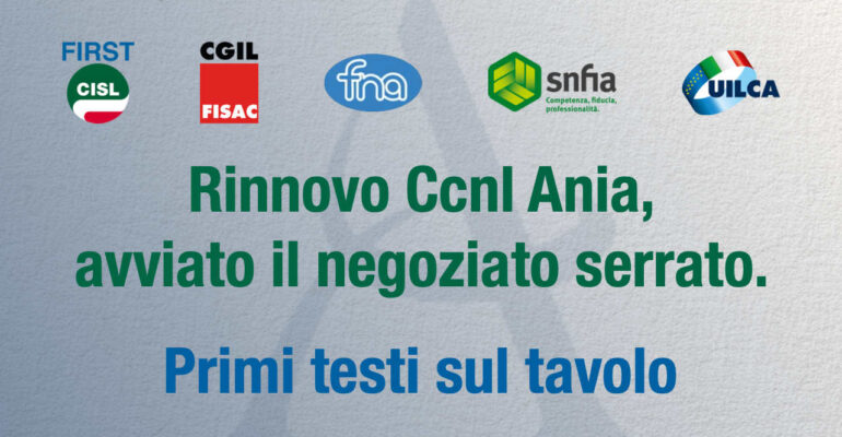 Rinnovo Ccnl Ania, avviato il negoziato serrato. Primi testi sul tavolo