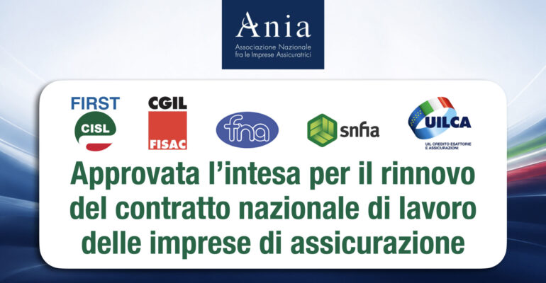 Approvata l’intesa per il rinnovo del contratto nazionale di lavoro delle imprese di assicurazione