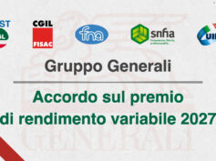 Gruppo Generali, accordo sul premio di rendimento variabile 2027