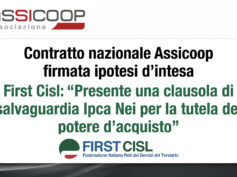 Assicoop, firmata l’ipotesi di accordo di rinnovo del contratto nazionale