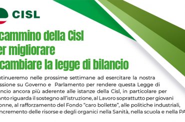 La posizione della CISL sulla manovra del Governo