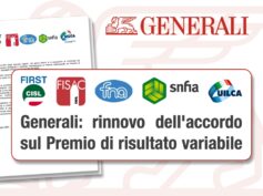 Gruppo Generali: rinnovo dell’accordo sul Premio di risultato variabile