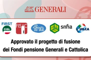 Approvato il progetto di fusione dei Fondi pensione Generali e Cattolica