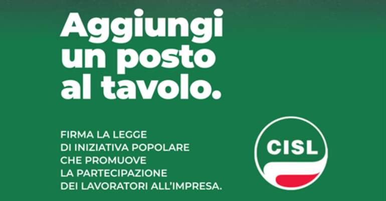 Proposta di legge CISL: “La Partecipazione al Lavoro”