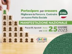 Manovra. Cisl: sabato 25 novembre manifestazione nazionale a Roma