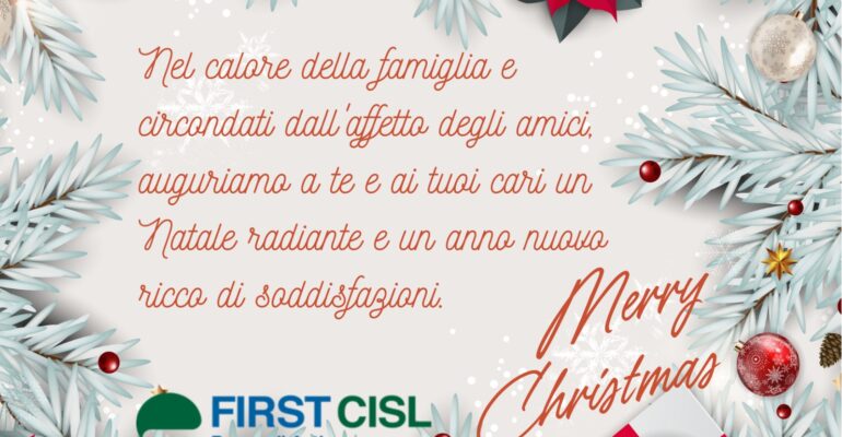 I più sentiti auguri di buone Feste dalla Segreteria First Cisl Banca di Asti.