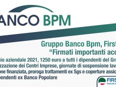 Gruppo Banco Bpm, First Cisl, firmati importanti accordi