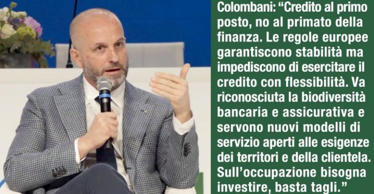 Colombani, credito al primo posto, no al primato della finanza