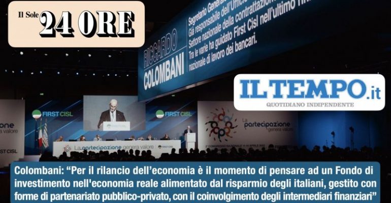 Il Sole 24 Ore e Il Tempo riprendono la proposta di Colombani su rilancio economia con il risparmio privato