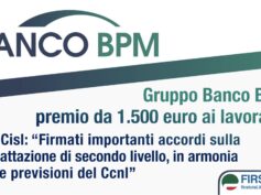 Banco Bpm, premio da 1.500 euro ai lavoratori. Firmati accordi su contrattazione secondo livello