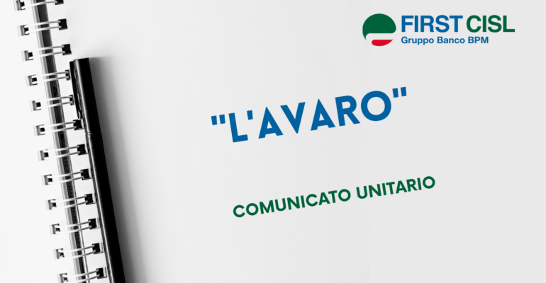 Comunicato unitario: L’avaro