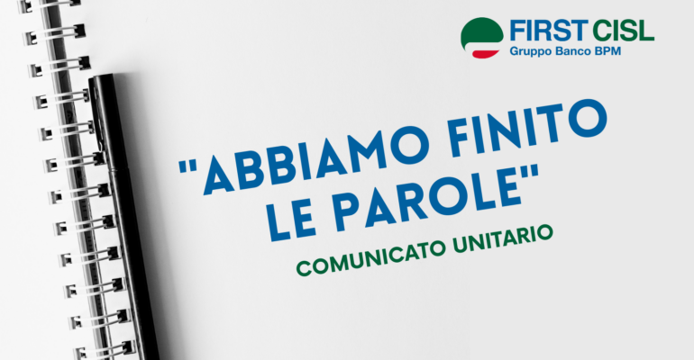 Comunicato unitario: Abbiamo finito le parole