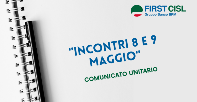 Incontri 8 e 9 maggio