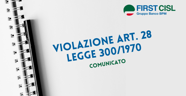 Violazione art. 28 legge 300/1970