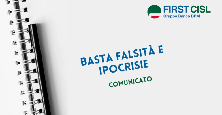 Basta falsità e ipocrisie