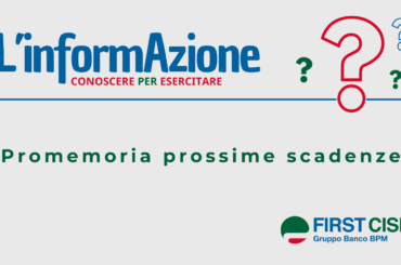 Promemoria prossime scadenze