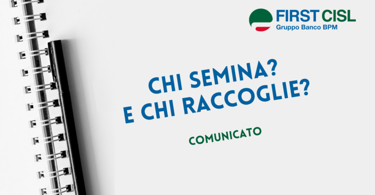 Chi semina? E chi raccoglie?
