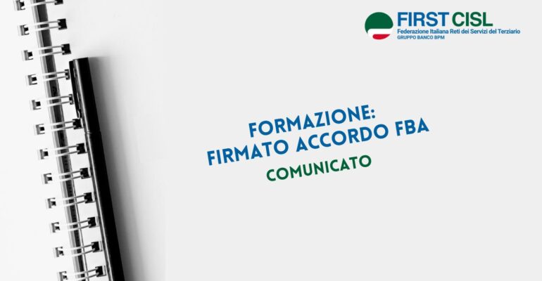 Formazione: firmato accordo FBA