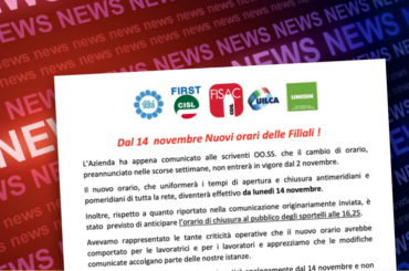 Bper Banca, dal 14 novembre i nuovi orari delle filiali
