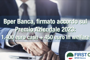 Bper Banca, firmato accordo su premio aziendale 2023