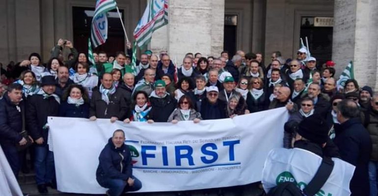 La First Calabria alla manifestazione nazionale unitaria di Roma