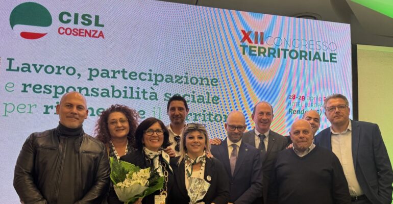 12° Congresso Cisl Cosenza: Tiziana Esposito, First Cisl Calabria, eletta nella nuova segreteria confederale