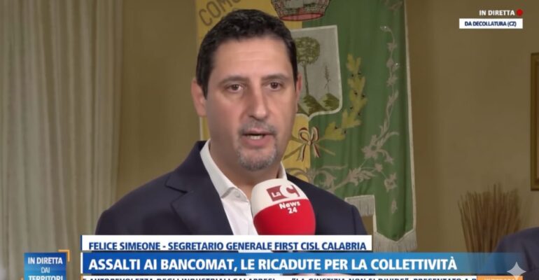 Assalti ai bancomat e desertificazione bancaria, First Cisl Calabria a LaC