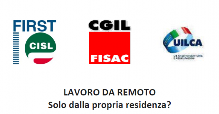 LAVORO AGILE E SEDE DI ESECUZIONE LAVORO – pubblicato Comunicato Unitario
