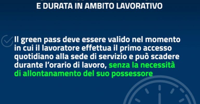 GREEN PASS E LAVORO