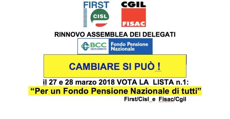 Fondo Pensione Nazionale BCC. Cambiare si può!