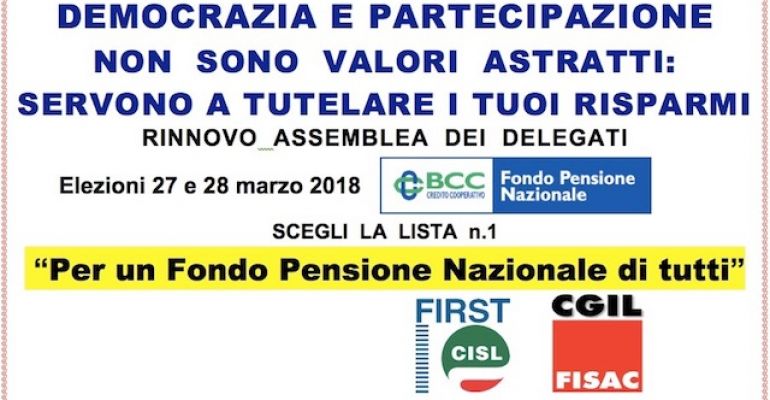 Democrazia e Partecipazione. Valori concreti per la previdenza complementare.