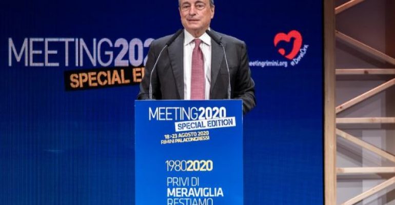 Mario Draghi al Meeting 2020, intervento integrale