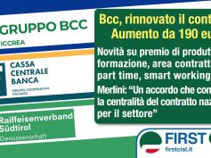 Credito cooperativo, rinnovato il contratto. Aumento da 190 euro