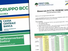 Rinnovo Ccnl Bcc, la nota informativa con le tabelle economiche