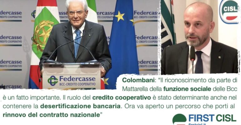 Bcc, Colombani: parole di Mattarella importanti, ora lavoriamo per il contratto nazionale