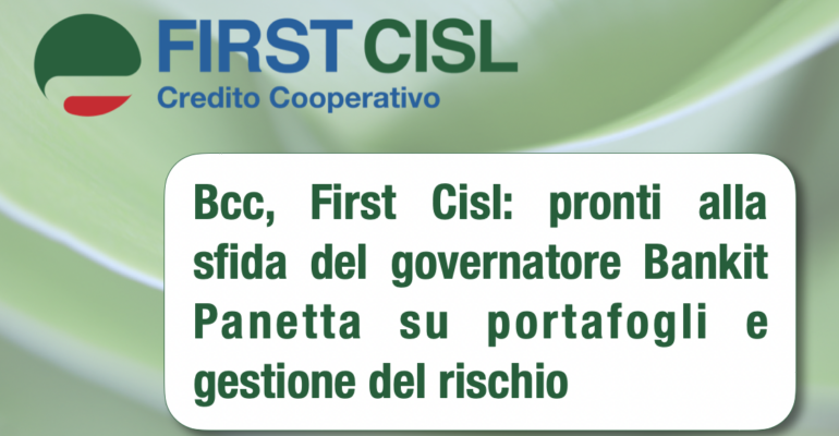 Bcc, First Cisl: il paradigma non va cambiato ma integrato