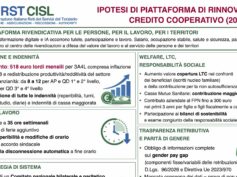 Contratto Bcc, First Cisl: con aumento da 518 euro giusta redistribuzione, coerente con inflazione e risultati del settore