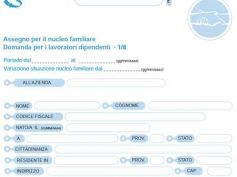 ASSEGNO PER IL NUCLEO FAMILIARE – periodo luglio 2018 – giugno 2019