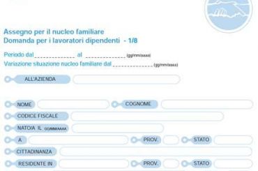 ASSEGNO PER IL NUCLEO FAMILIARE – periodo luglio 2018 – giugno 2019