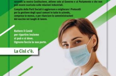 Parte la Campagna Cisl sui vaccini: “Il nostro impegno per protegger tutti”