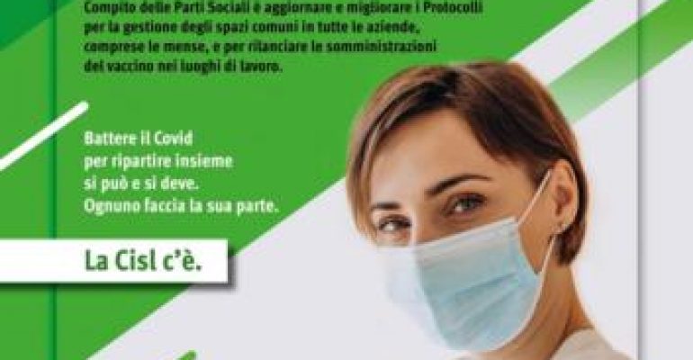 Parte la Campagna Cisl sui vaccini: “Il nostro impegno per protegger tutti”