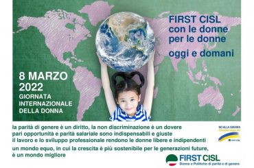 8 marzo, con le donne per le donne oggi e domani, il manifesto First Cisl