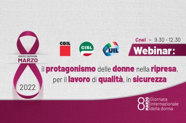 8 marzo Giornata Internazionale della donna: webinar Cgil Cisl Uil