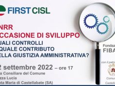 Pnrr e legalità, il ruolo della giustizia amministrativa. Convegno First Cisl