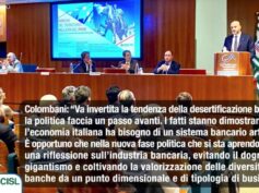 Desertificazione bancaria, Colombani: va invertita la tendenza, la politica faccia un passo avanti