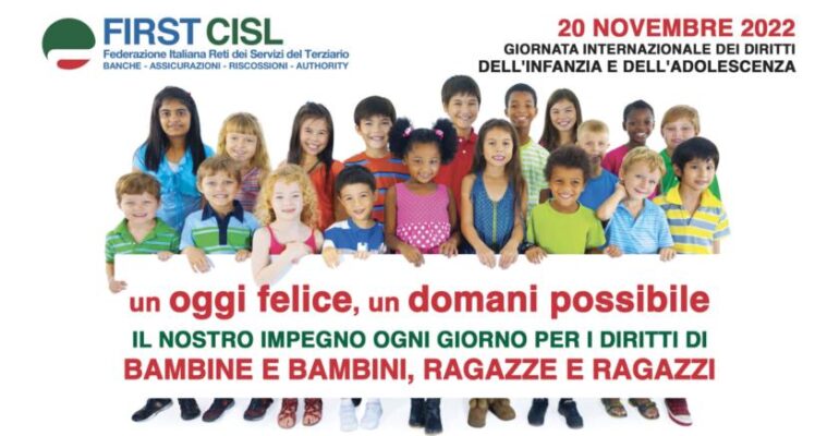 Giornata internazionale per i diritti dell’infanzia e dell’adolescenza, il manifesto First Cisl